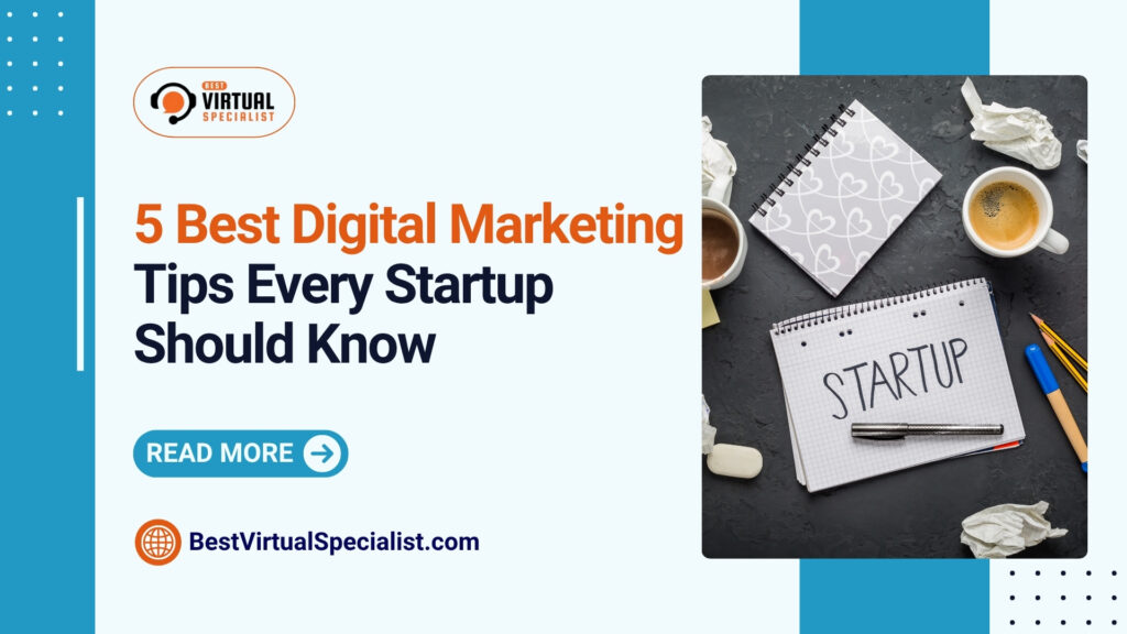 Article cover for 'Digital Marketing Tips Every Startup Should Know,' highlighting essential strategies for new businesses to grow online
